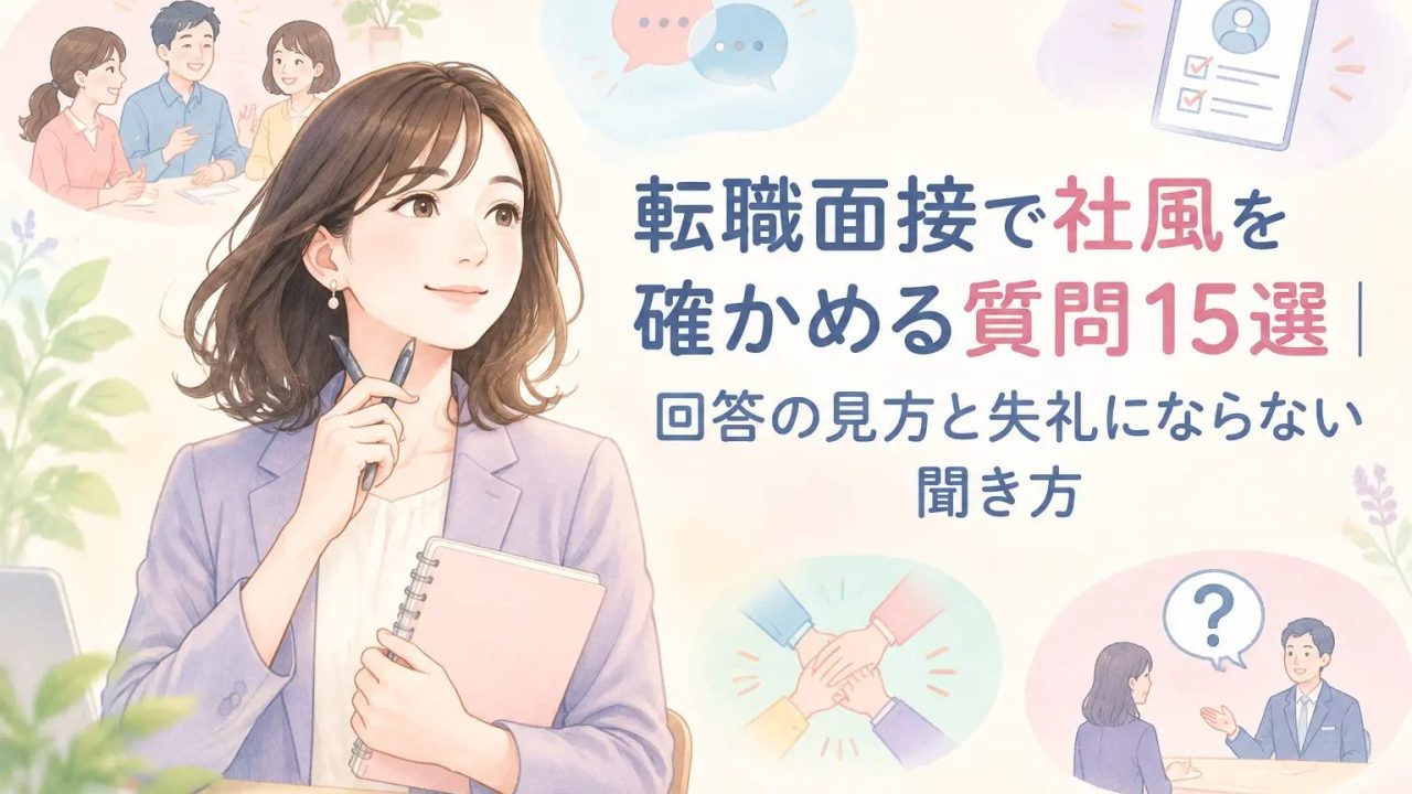 転職面接で社風を確認する女性