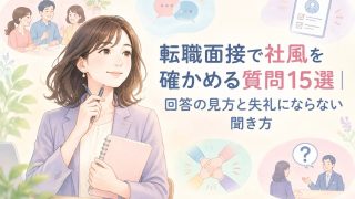 転職面接で社風を確認する女性