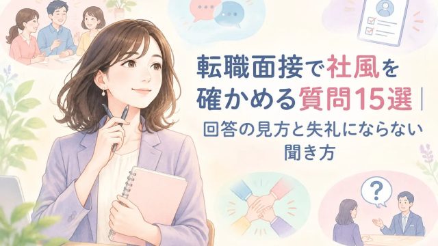 転職面接で社風を確認する女性