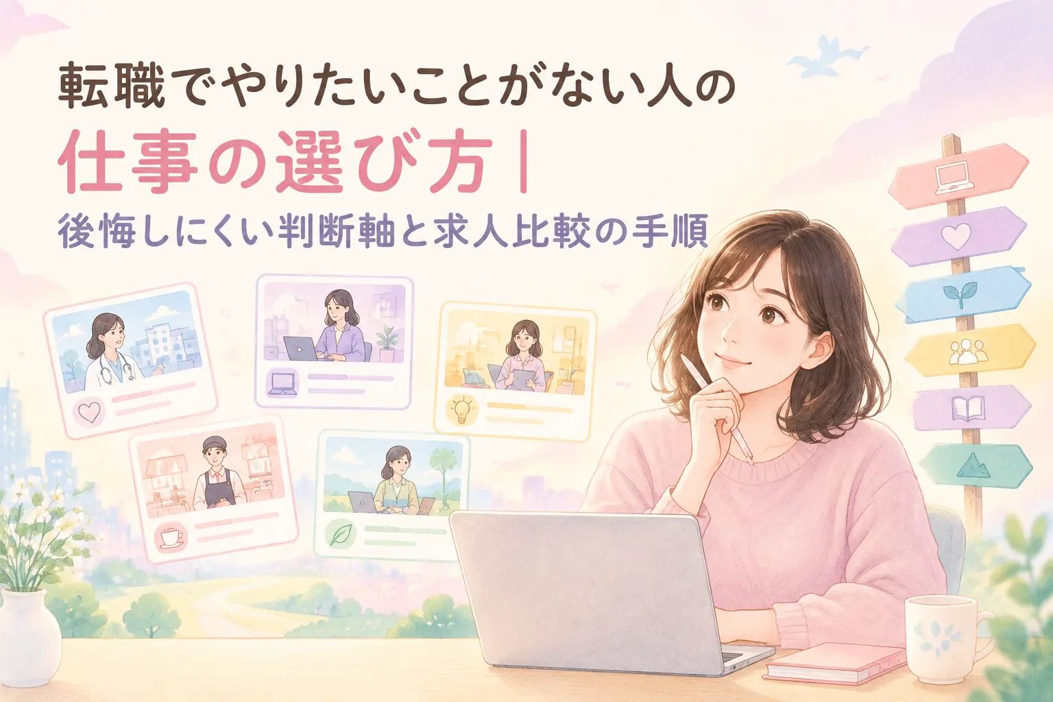 やりたい仕事を探す女性